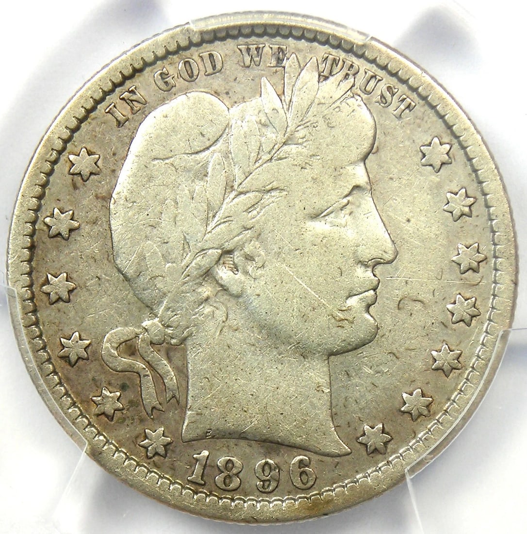 1896-S BARBER QUARTER 25C COIN: 1896-S Barber Quarter 25C Coin Year: 1896 Denomination: 25C Country of Origin: United States Accessories: None Accessories Notice: When purchasing pre-owned goods, please refer to the photos of the
