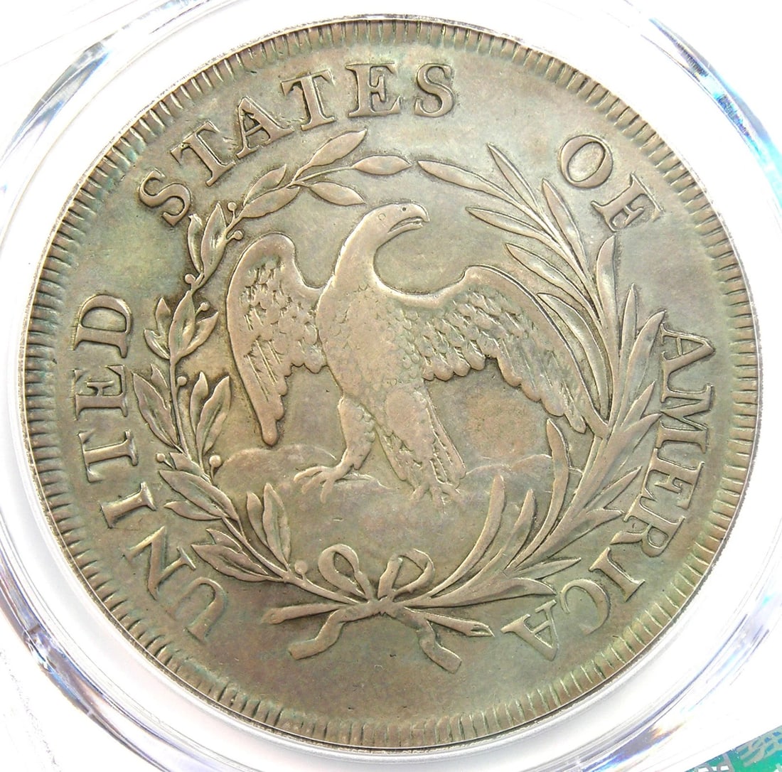 1797 DRAPED BUST SILVER DOLLAR $1 SMALL EAGLE COIN - 2
