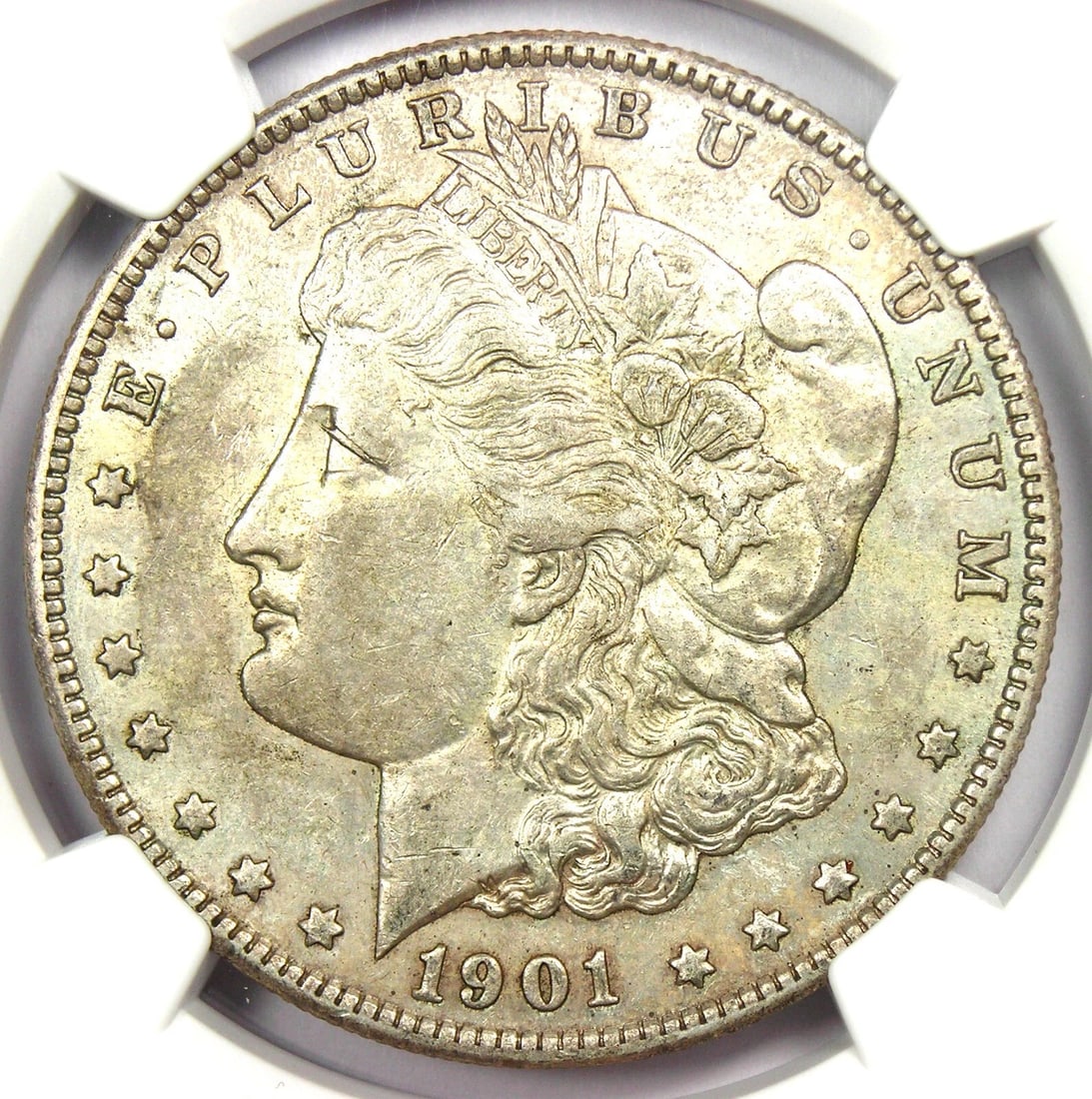 1901-S MORGAN SILVER DOLLAR $1 COIN: 1901-S Morgan Silver Dollar $1 Coin Year: 1901 Denomination: $1 Country of Origin: United States Accessories: None Accessories Notice: When purchasing pre-owned goods, please refer to the photos of