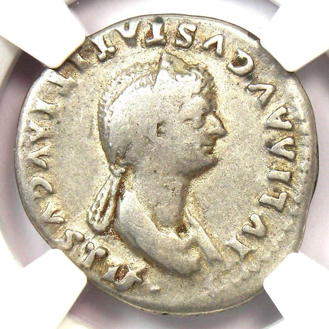JULIA TITI AR DENARIUS SILVER COIN: Julia Titi AR Denarius Silver Coin Year: 79 AD Denomination: Denarius Country of Origin: Italy Accessories: None Accessories Notice: When purchasing pre-owned goods, please refer to the photos of the 
