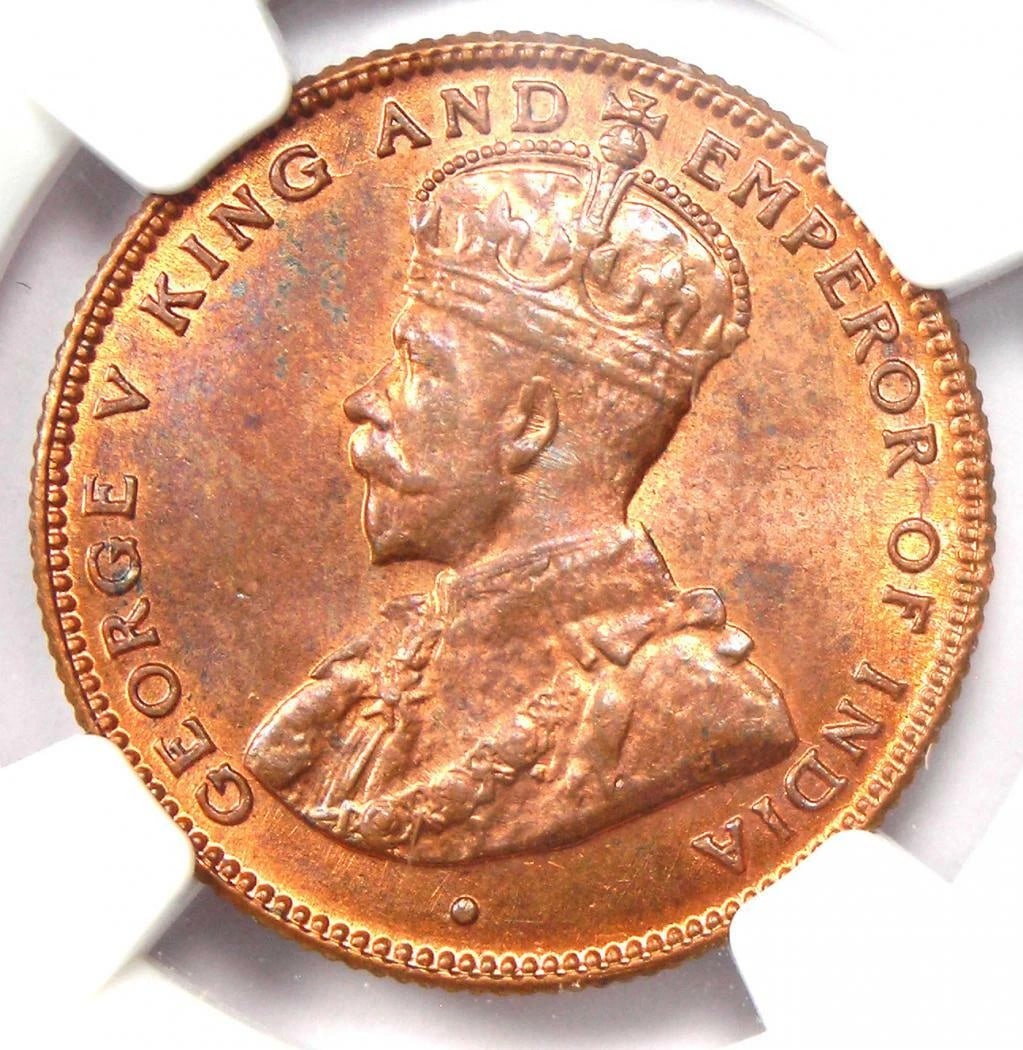 1916 STRAITS SETTLEMENTS GEORGE V HALF CENT (1 of 3)