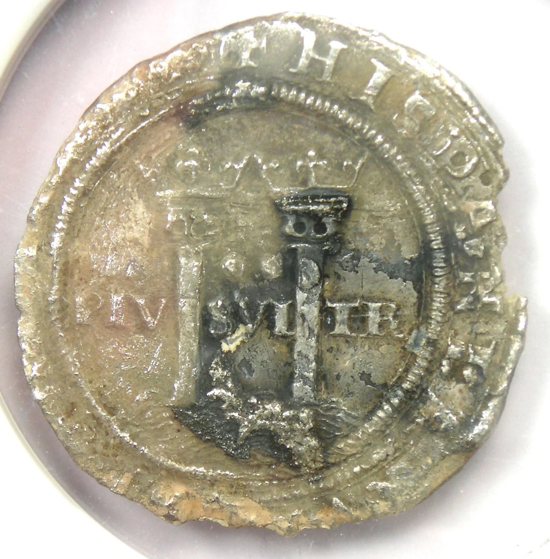 1542-48 MEXICO - RARE GOLDEN FLEECE SHIPWRECK COIN (1 of 2)