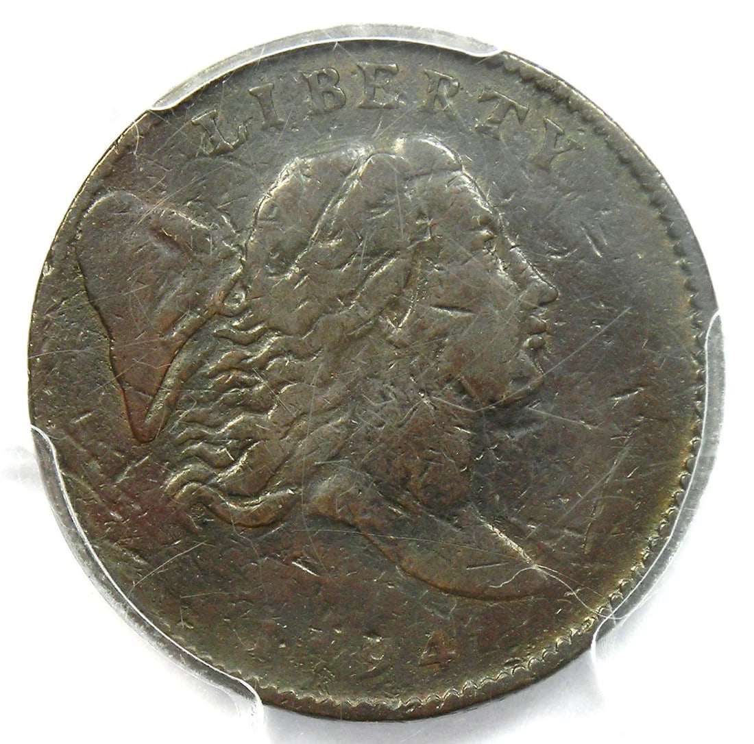 1794 LIBERTY CAP FLOWING HAIR HALF CENT (1 of 2)