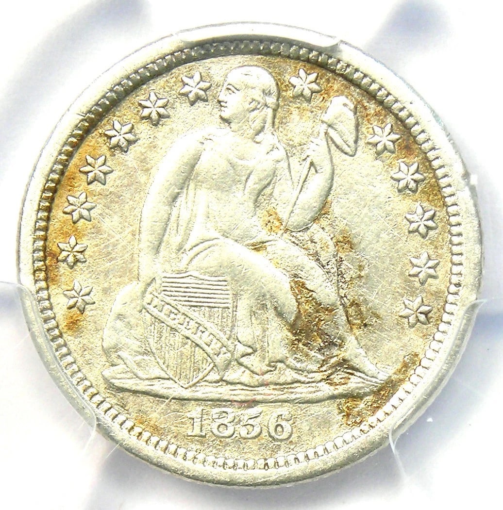 1856-S SEATED LIBERTY DIME 10C COIN (1 of 4)