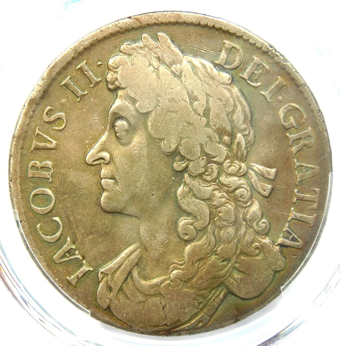 1686 BRITAIN ENGLAND UK JAMES II SILVER CROWN COIN: 1686 Britain England UK James II Silver Crown Coin Year : 1687 Denomination : Crown Country of Origin : United Kingdom Accessories: None Accessories Notice: When purchasing pre-owned goods, please ref