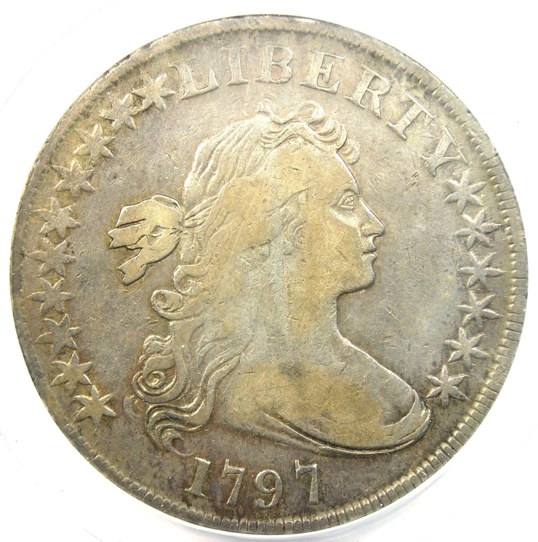 1797 DRAPED BUST SILVER DOLLAR $1 COIN (1 of 3)