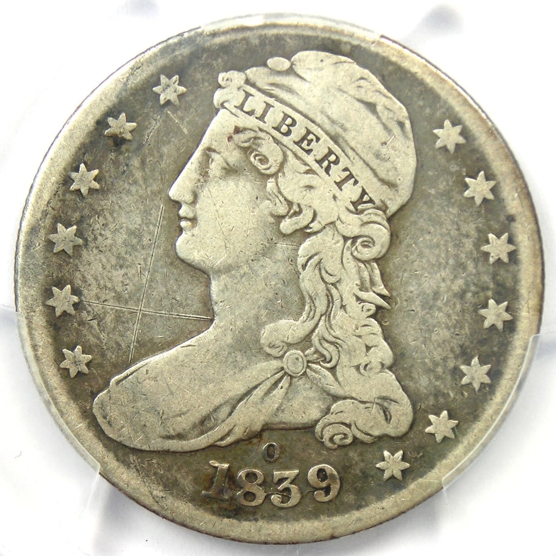 1839-O CAPPED BUST HALF DOLLAR 50C COIN (1 of 2)