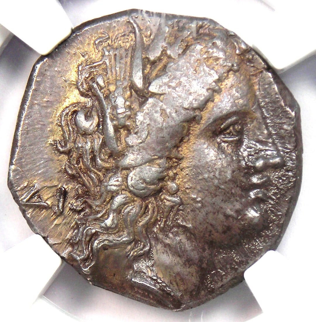 LUCANIA METAPONTUM DEMETER AR STATER SILVER COIN (1 of 3)