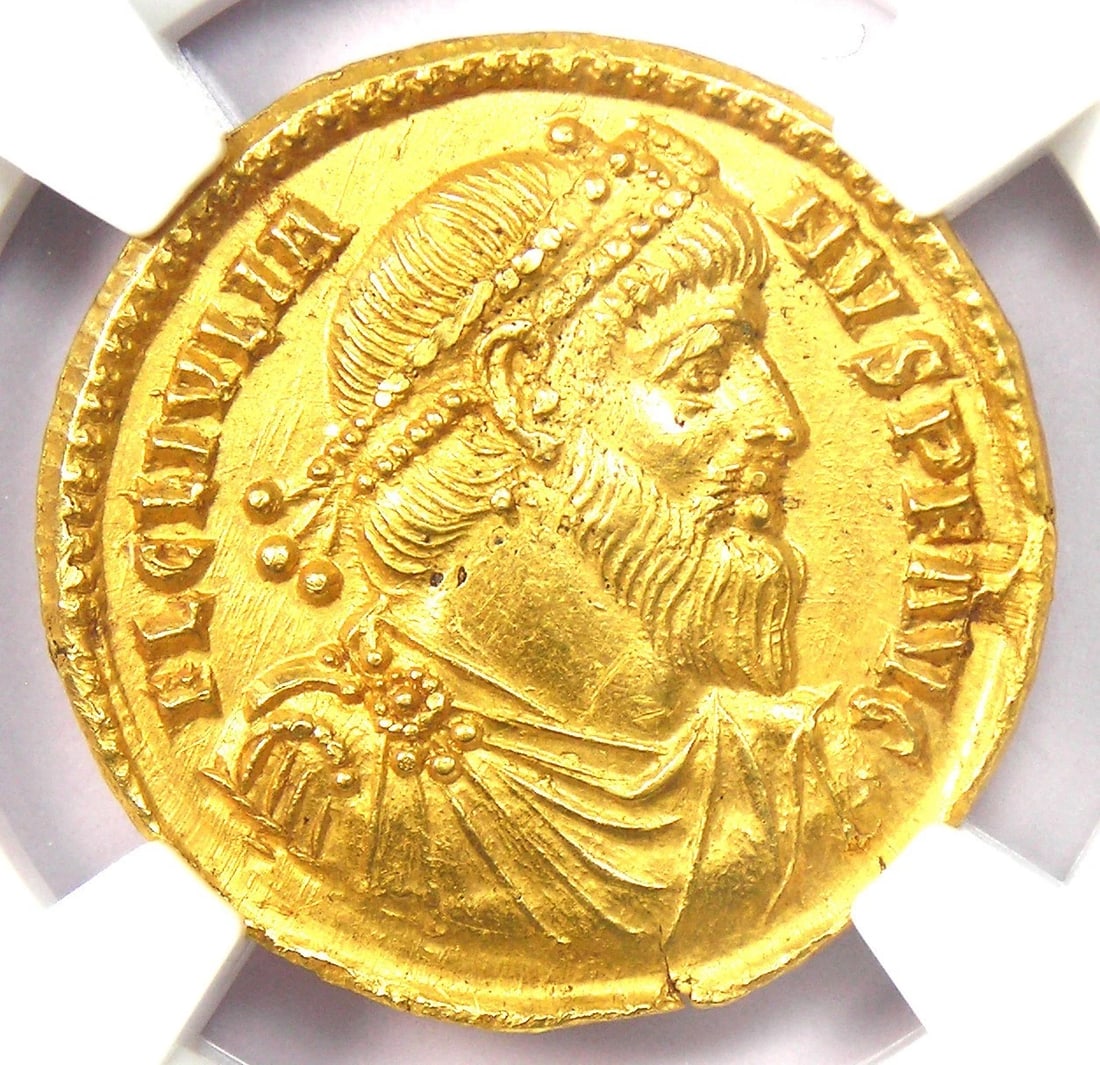 JULIAN II GOLD AV SOLIDUS ROMAN COIN (1 of 4)