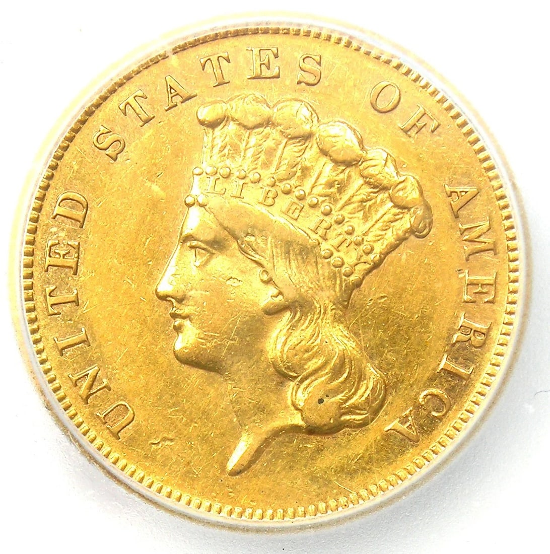 1886 THREE DOLLAR INDIAN GOLD COIN: 1886 Three Dollar Indian Gold Coin Year: 1886 Denomination: $3 Country of Origin: United States Accessories: None Accessories Notice: When purchasing pre-owned goods, please refer to the photos of