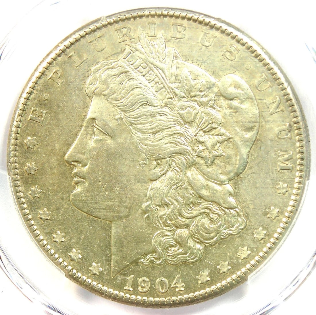 1904-S MORGAN SILVER DOLLAR $1 COIN: 1904-S Morgan Silver Dollar $1 Coin Year : 1904 Denomination : $1 Country of Origin : United States Accessories: None Accessories Notice: When purchasing pre-owned goods, please refer to the photos of