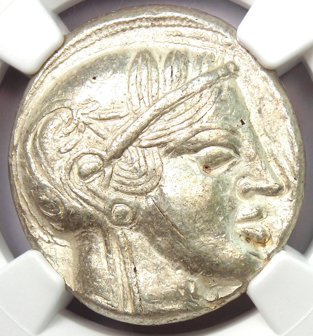 NEAR EAST EGYPT ATHENA OWL AR TETRADRACHM SILVER COIN: Near East Egypt Athena Owl AR Tetradrachm Silver Coin Year: 400 BC Denomination: Tetradrachm Country of Origin: Egypt Accessories: None Accessories Notice: When purchasing pre-owned goods, please