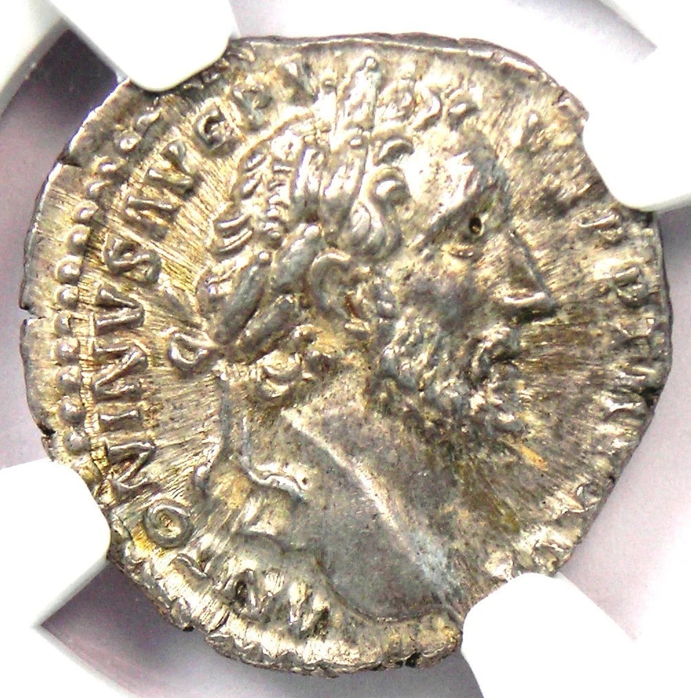 ANTONINUS PIUS AR DENARIUS SILVER COIN: Antoninus Pius AR Denarius Silver Coin Year : 161 AD Denomination : Denarius Country of Origin : Italy Accessories: None Accessories Notice: When purchasing pre-owned goods, please refer to the