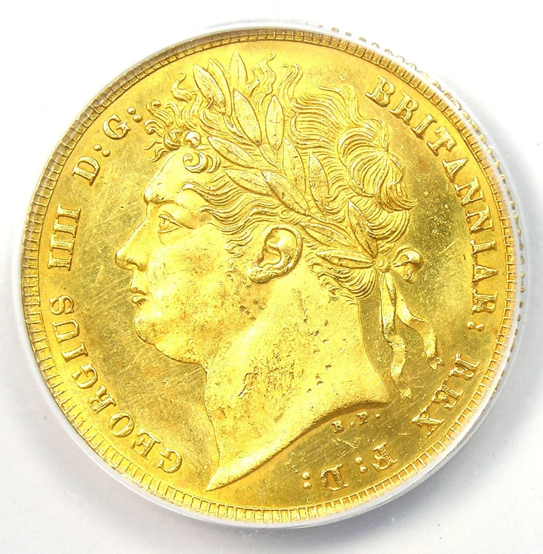 1821 BRITAIN GEORGE IV GOLD SOVEREIGN COIN (1 of 5)