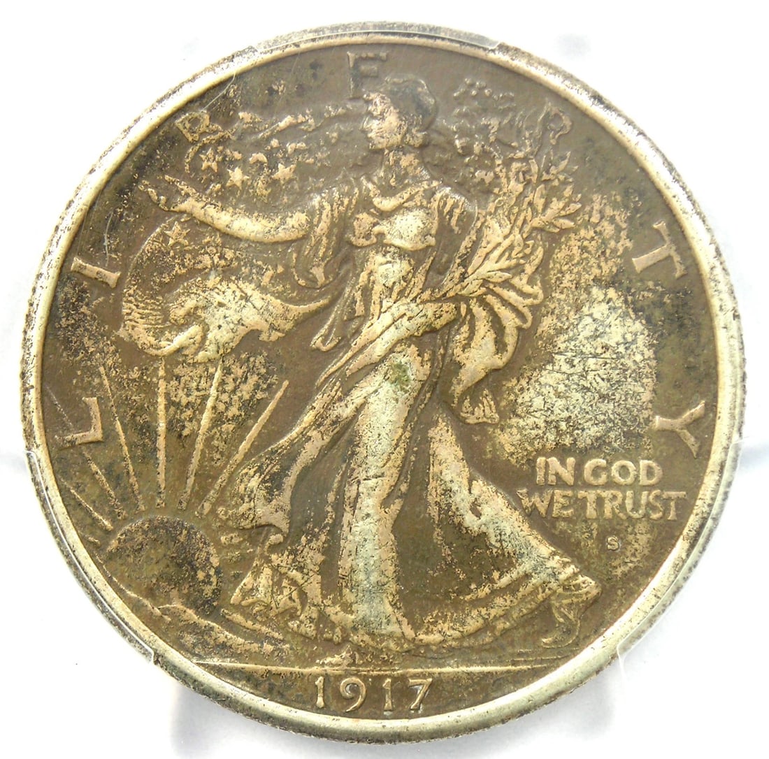 1917-S WALKING LIBERTY HALF DOLLAR 50C COIN: 1917-S Walking Liberty Half Dollar 50C Coin Year: 1917 Denomination: 50C Country of Origin: United States Accessories: None Accessories Notice: When purchasing pre-owned goods, please refer to the pho