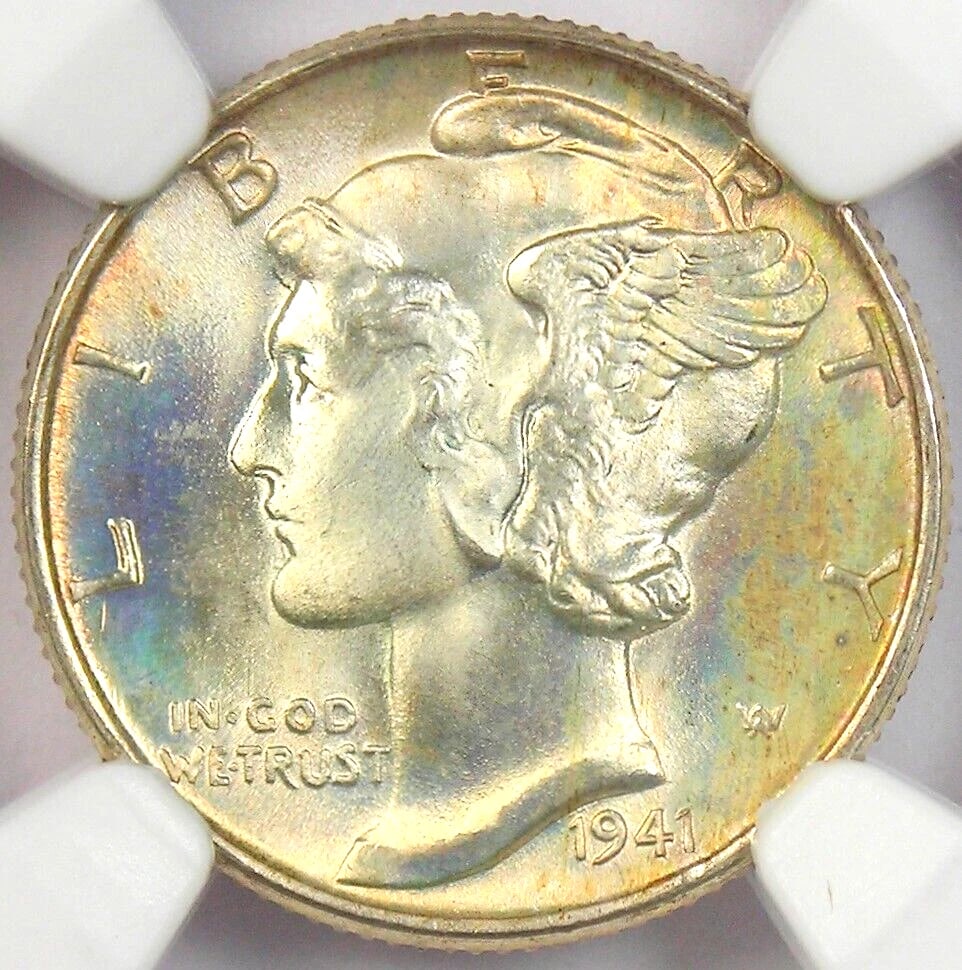 1941 MERCURY DIME 10C COIN: 1941 Mercury Dime 10C Coin Year : 1941 Denomination : 10C Country of Origin : United States Accessories: None Accessories Notice: When purchasing pre-owned goods, please refer to the photos of the ite