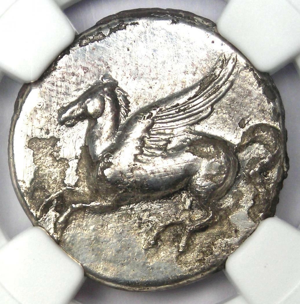 SICILY SYRACUSE AR STATER PEGASUS SILVER COIN (1 of 4)