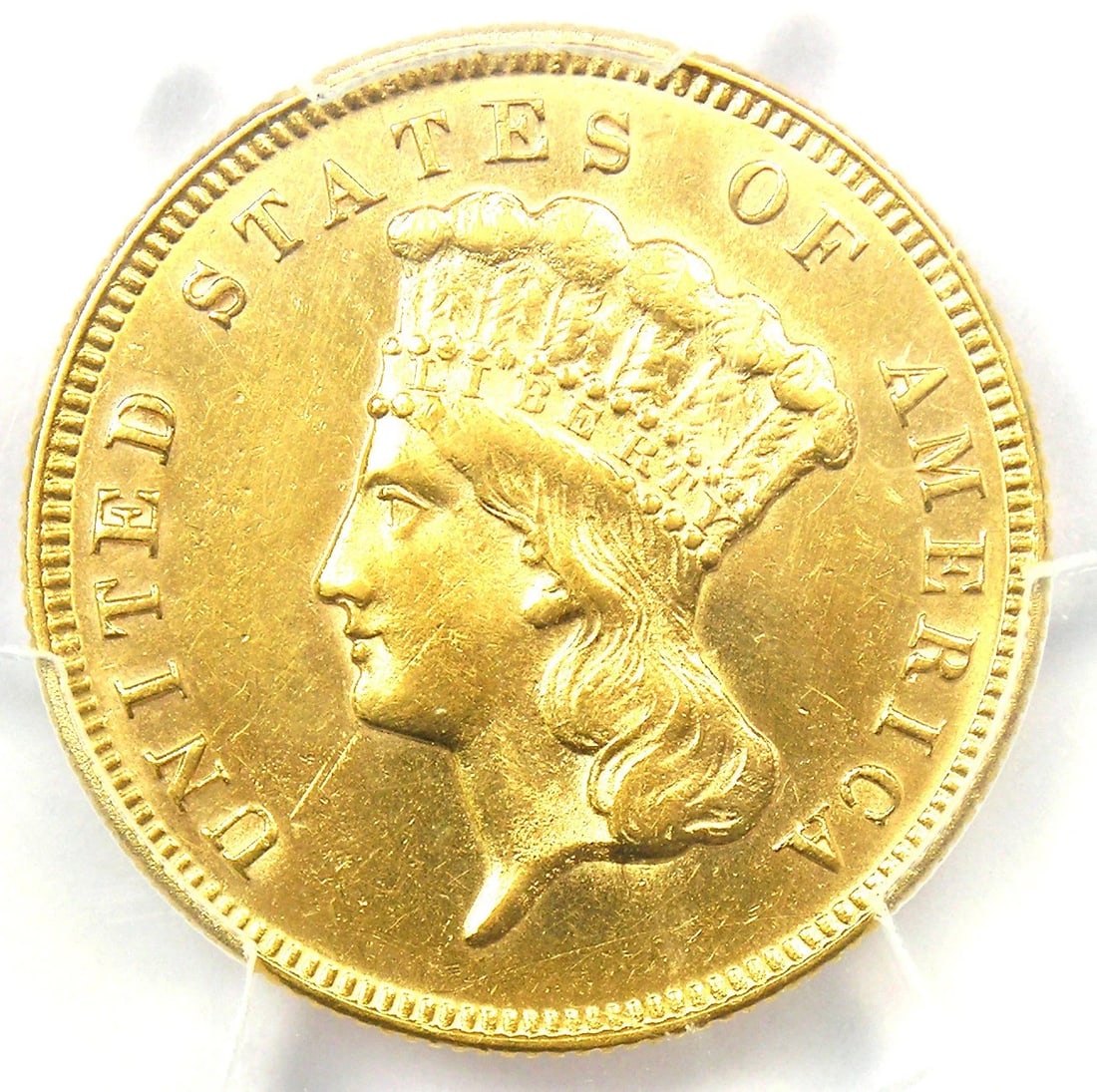 1874 THREE DOLLAR INDIAN GOLD COIN: 1874 Three Dollar Indian Gold Coin Year: 1874 Denomination: $3 Country of Origin: United States Accessories: None Accessories Notice: When purchasing pre-owned goods, please refer to the photos of