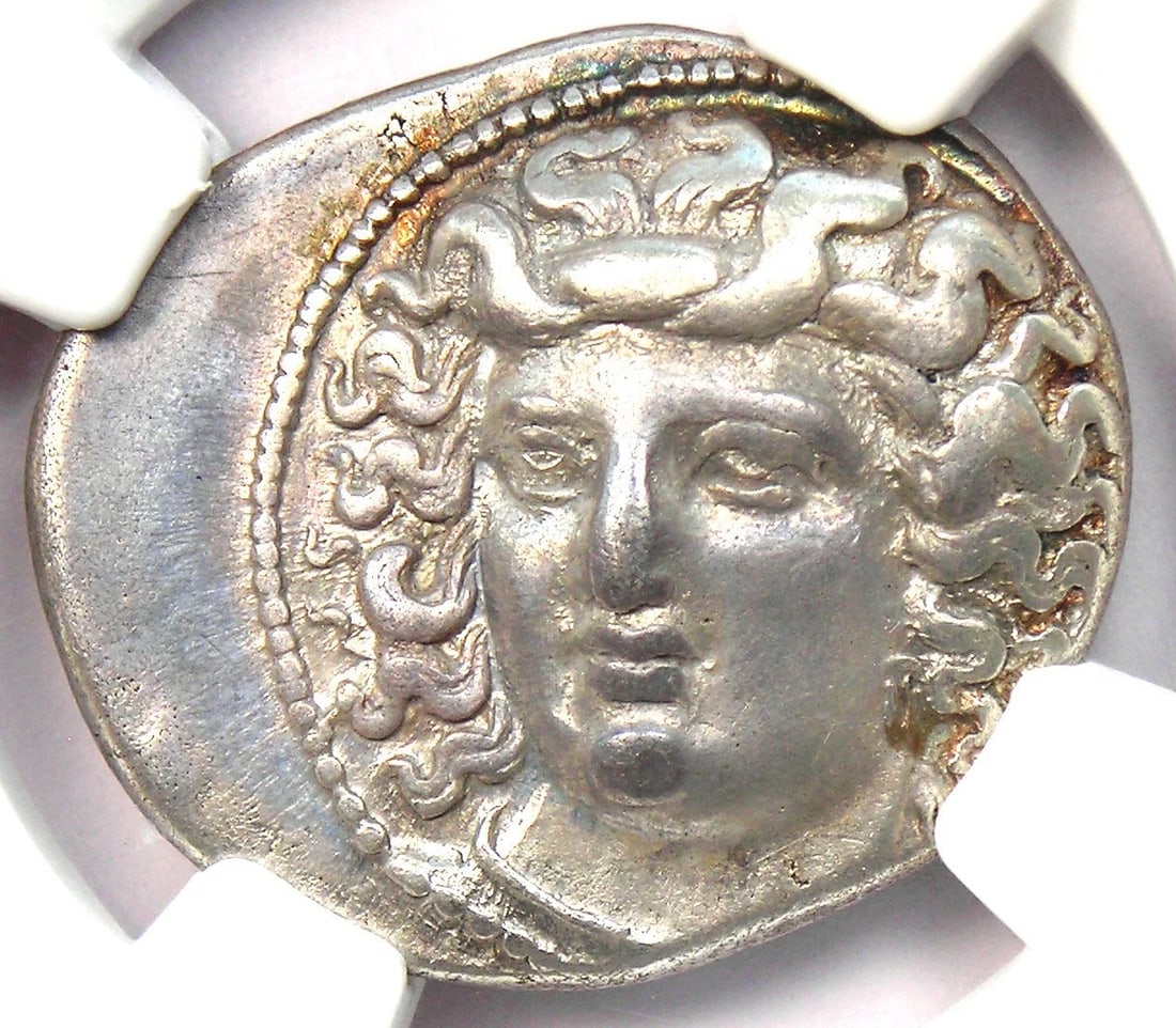 THESSALY LARISSA AR DRACHM HORSE SILVER COIN (1 of 4)