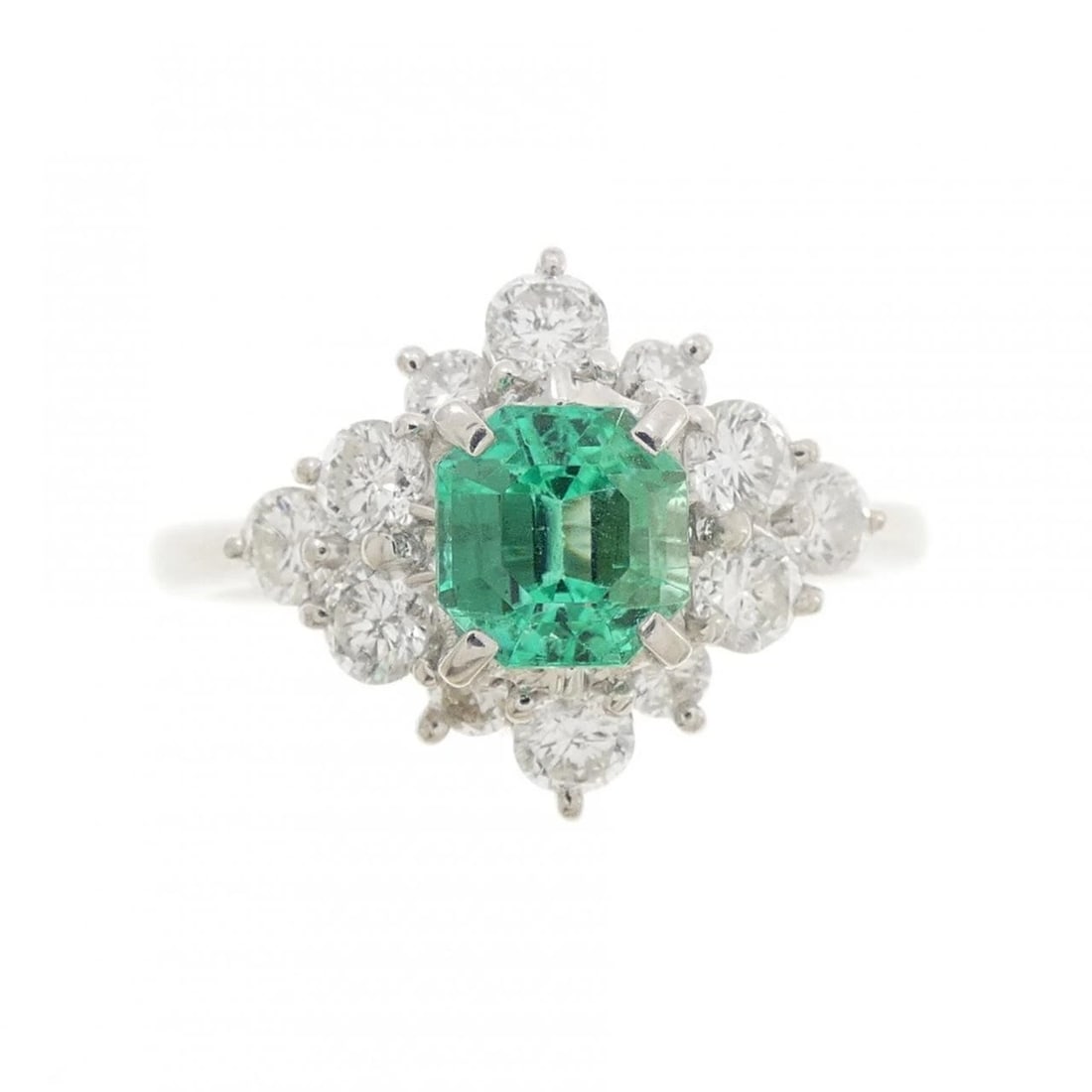 PT900 EMERALD RING - 2