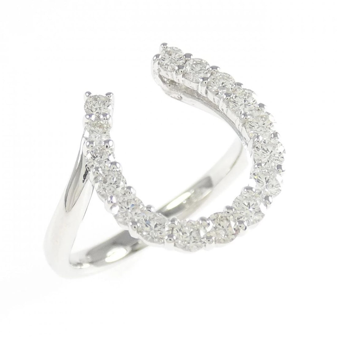 K18WG DIAMOND RING: K18WG Diamond Ring Brand: Unbranded Type/Style: Diamond Ring Material: K18 white gold, Main Stone Natural Color: white gold Size: US5 3/4 Accessories: None Accessories Notice: When purchasing