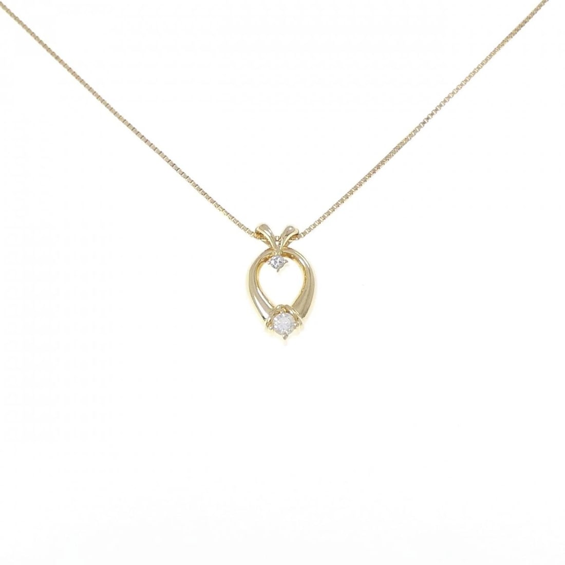 18K YELLOW GOLD DIAMOND NECKLACE: 18K Yellow Gold Diamond Necklace Brand: Unbranded Type/Style: Diamond Necklace Material: K18 yellow gold, Main Stone Natural Color: yellow gold Size: Length: 40cm Pendant length approx. x width