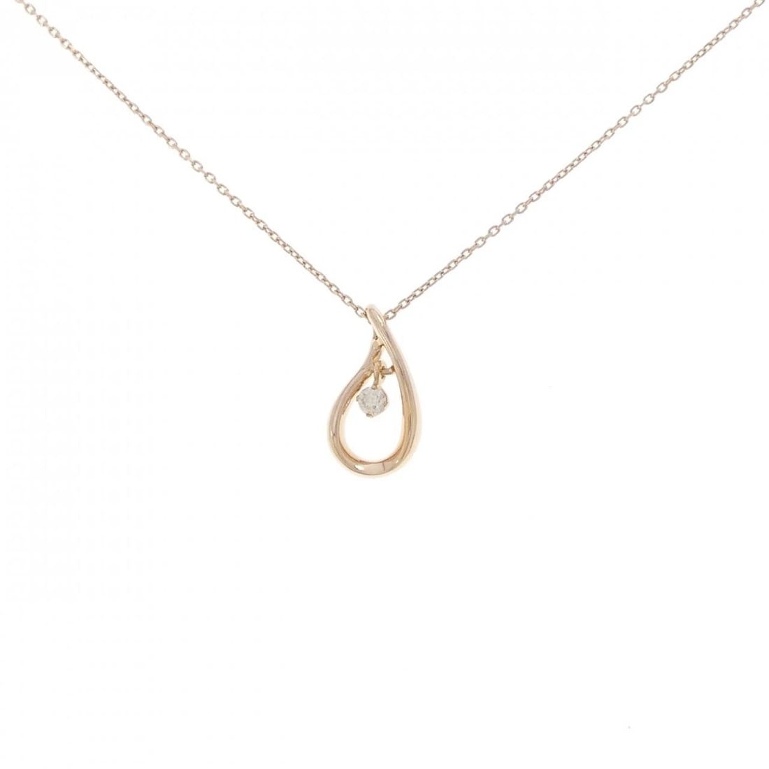 DIAMOND NECKLACE: Diamond Necklace Brand: 4? Type/Style: 4?C Necklace Material: K18 Pink Gold, Main Stone Natural Color: Pink Gold Size: Length: 40cm Pendant length approx. x width approx.: 14.0mmx7.5mm Chain maximum