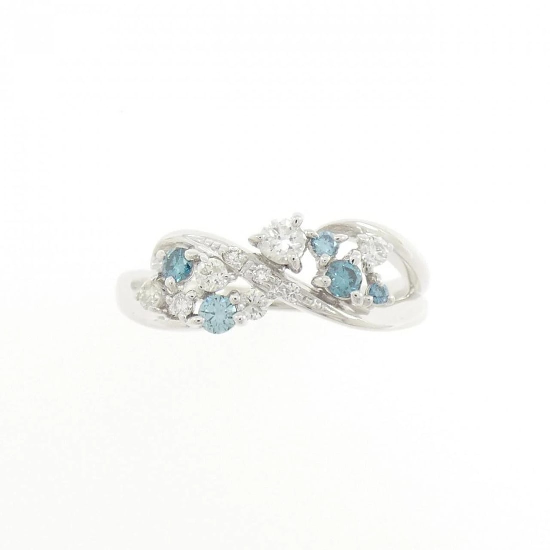 K18WG DIAMOND RING - 2