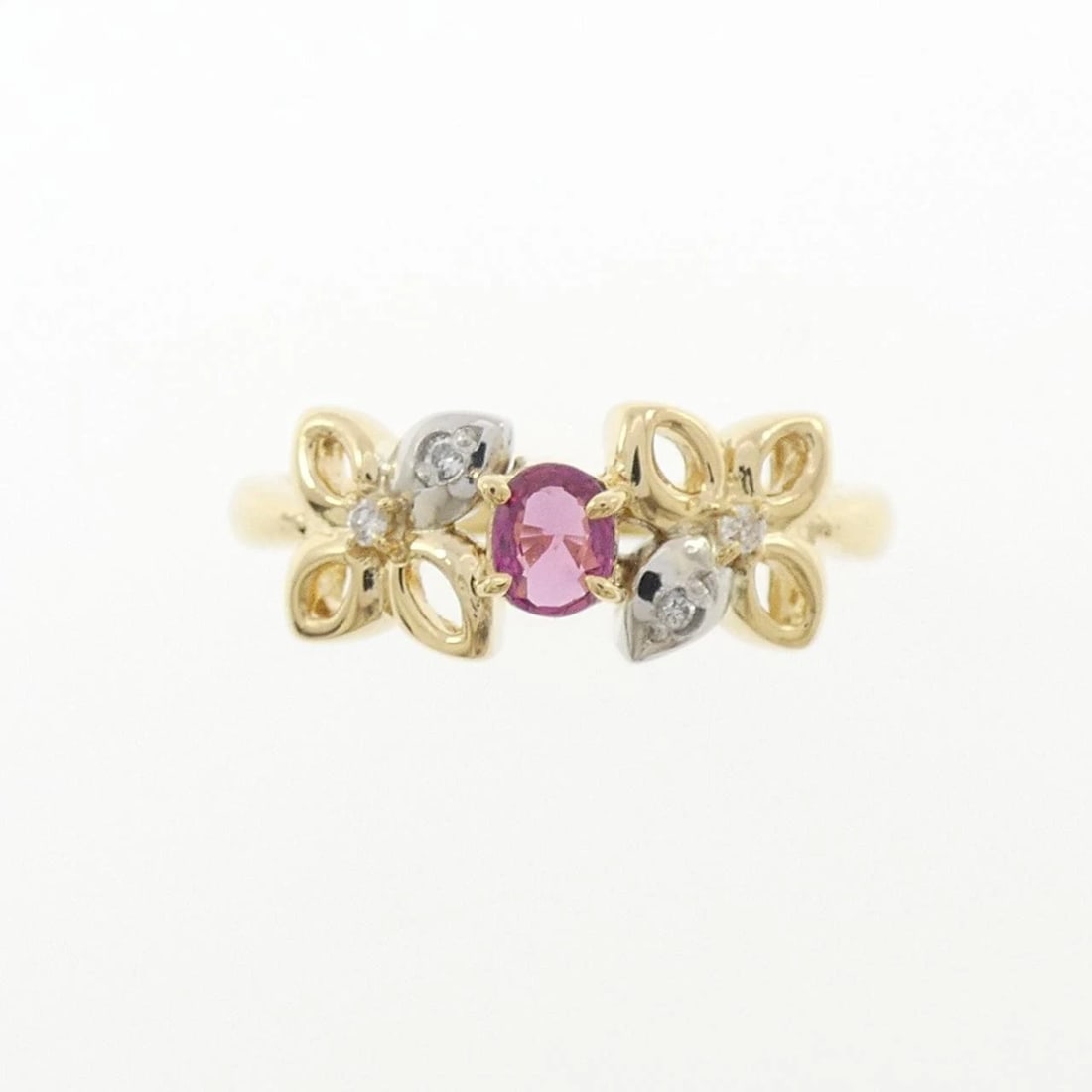 K18YG/PT900 RUBY RING - 2