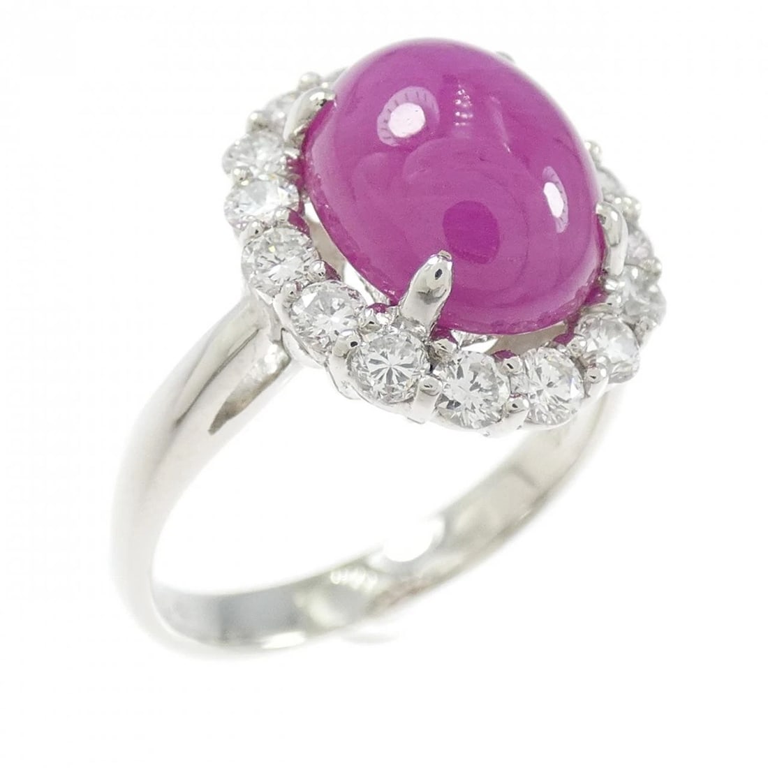 PT900 RUBY RING: PT900 Ruby Ring Brand: Unbranded Type/Style: Ruby Ring Material: Platinum900, Main Stone Ruby Color: Platinum Size: US6 1/4 Accessories: None Accessories Notice: When purchasing pre-owned goods,