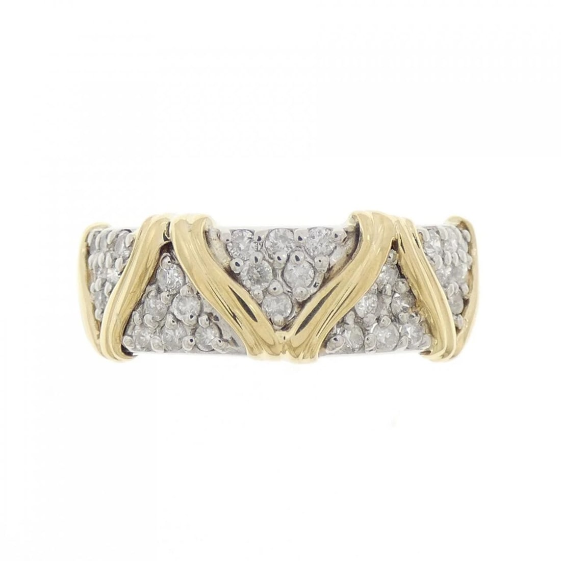 PT900/K18YG DIAMOND RING - 2