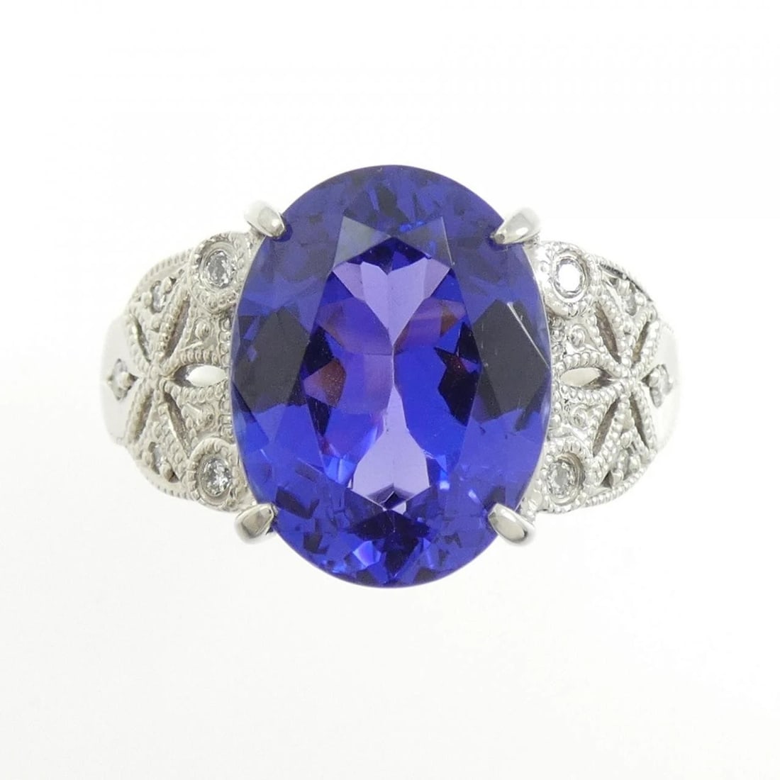PT900 TANZANITE RING - 2