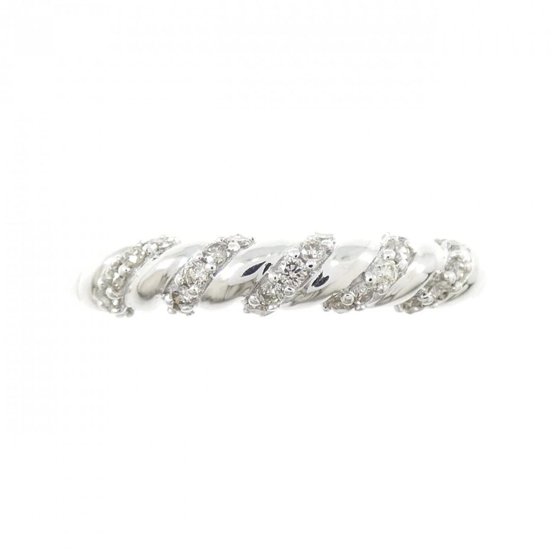 K18WG DIAMOND RING - 2