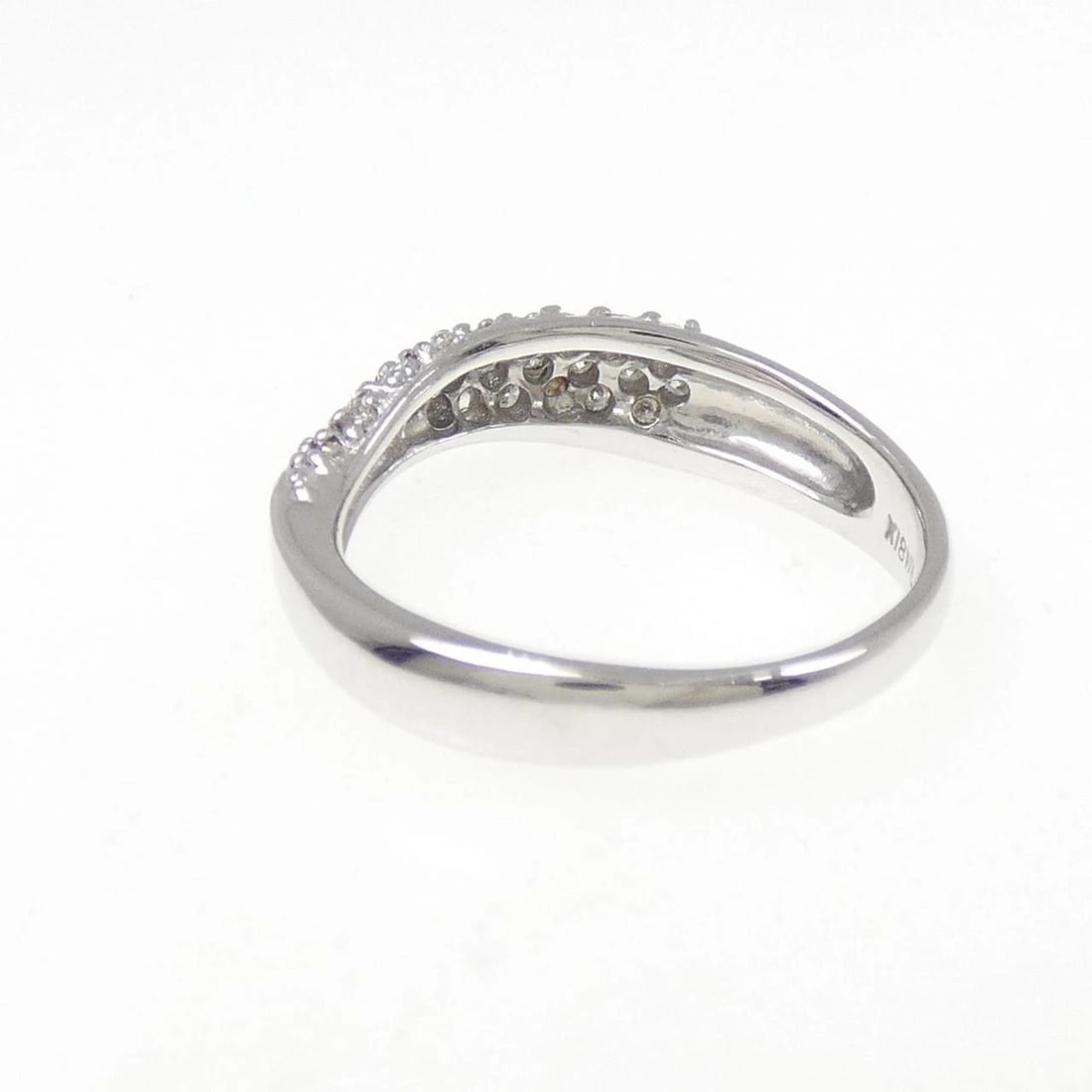 K18WG DIAMOND PINKY RING - 3