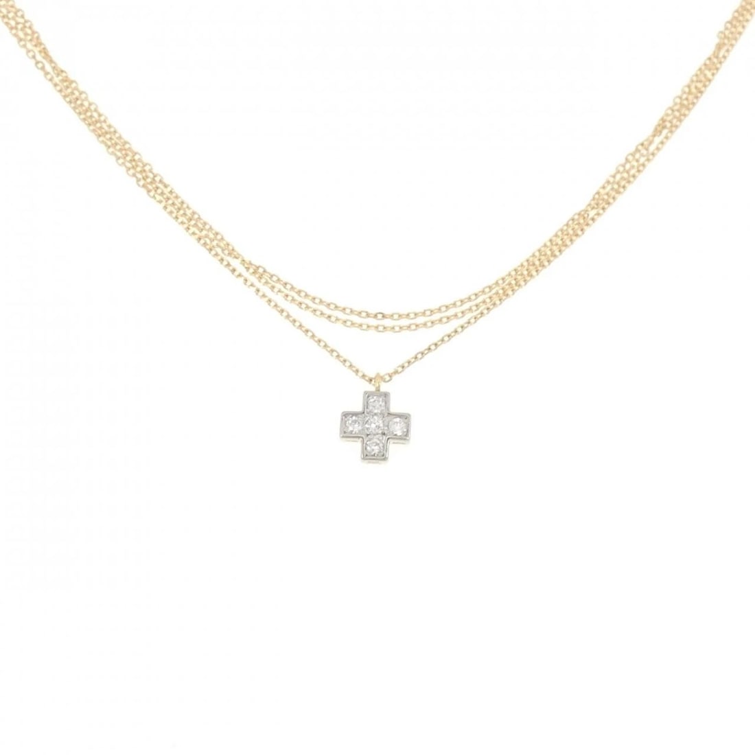 K18WG/K18YG DIAMOND NECKLACE: K18WG/K18YG Diamond Necklace Brand: Unbranded Type/Style: Diamond Necklace Material: K18WhiteGold / K18 Yellow Gold, Color: white gold Yellow Gold Size: Length:38-41cm Pendant length approx. x width