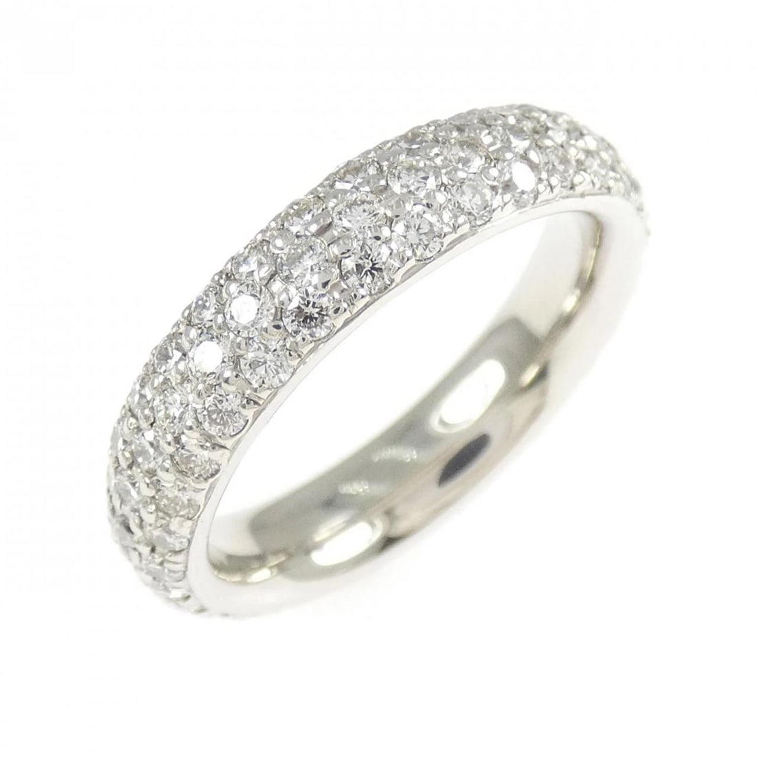 PT900 PAVE DIAMOND RING: PT900 Pave Diamond Ring Brand: Unbranded Type/Style: Diamond Ring Material: Platinum900, Color: Platinum Size: US6 1/4 Accessories: None Accessories Notice: When purchasing pre-owned goods, please
