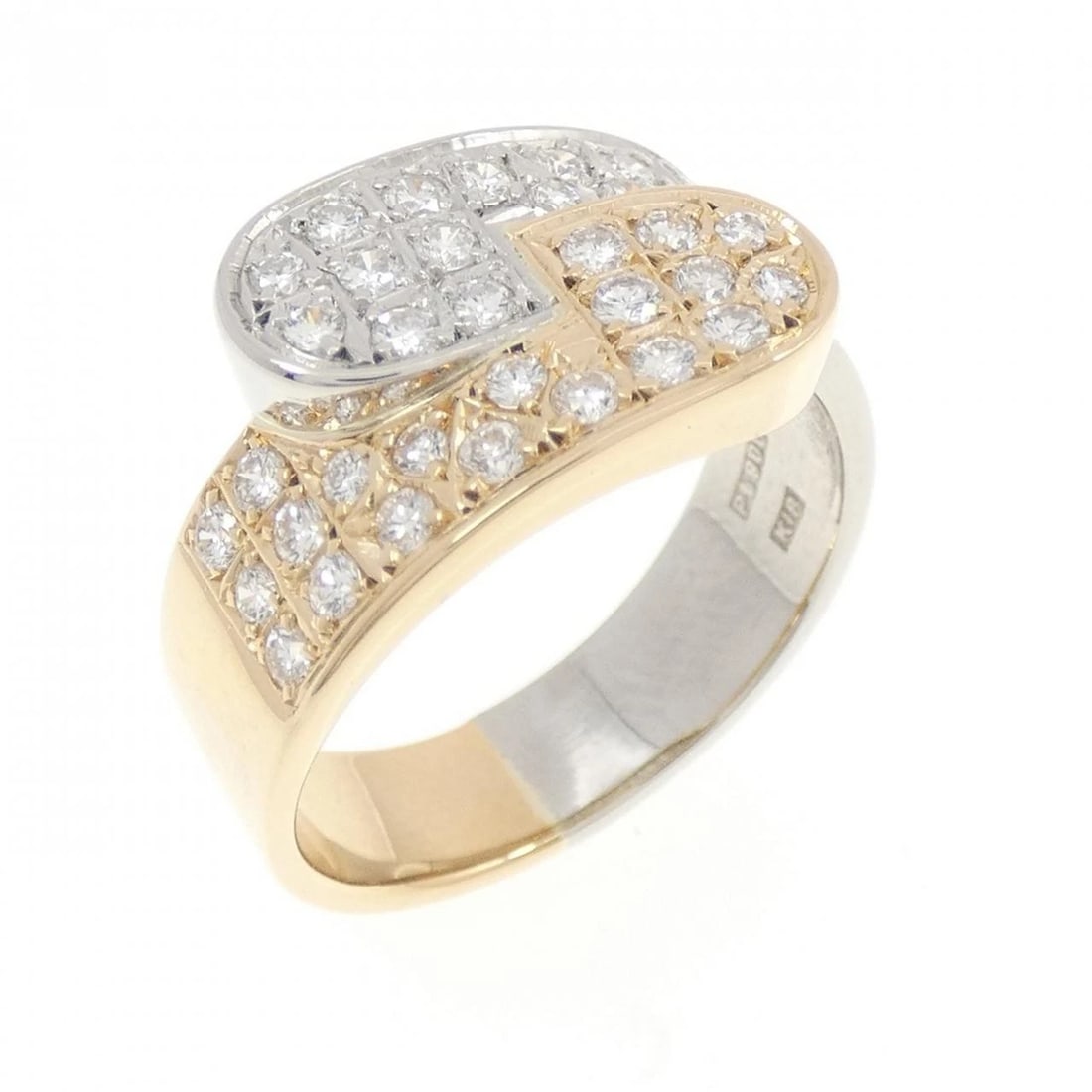 K18PG/PT900 DIAMOND RING: K18PG/PT900 Diamond Ring Brand: Unbranded Type/Style: Diamond Ring Material: 18K pink gold/Platinum 900, Main Stone Natural Color: pink gold/Platinum Size: US6 1/4 Accessories: None Accessories
