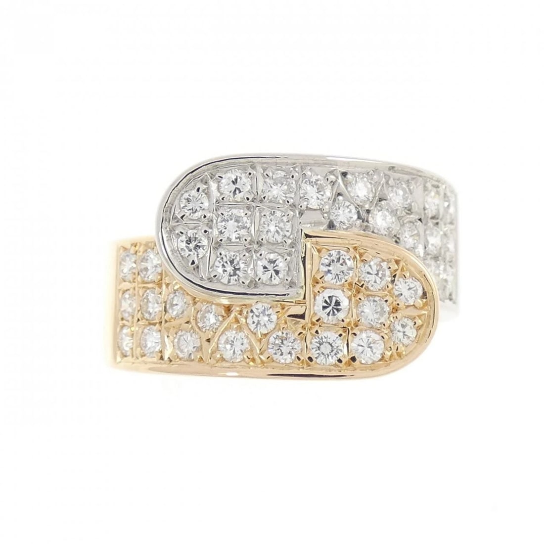 K18PG/PT900 DIAMOND RING - 2