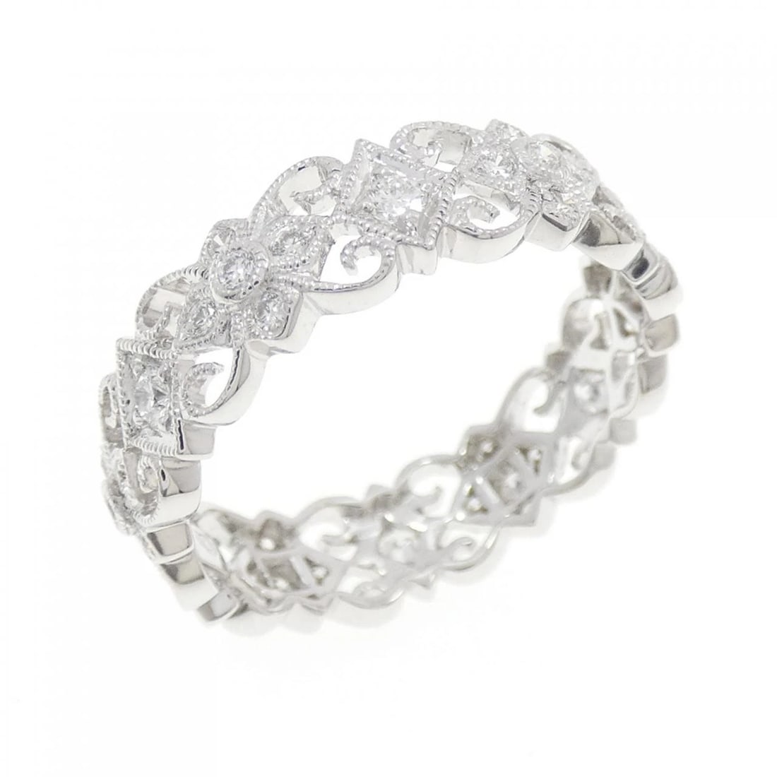 750WG DIAMOND RING: 750WG Diamond Ring Brand: Unbranded Type/Style: Diamond Ring Material: 750 white gold, Color: white gold Size: US6 1/2 Accessories: None Accessories Notice: When purchasing pre-owned goods, please