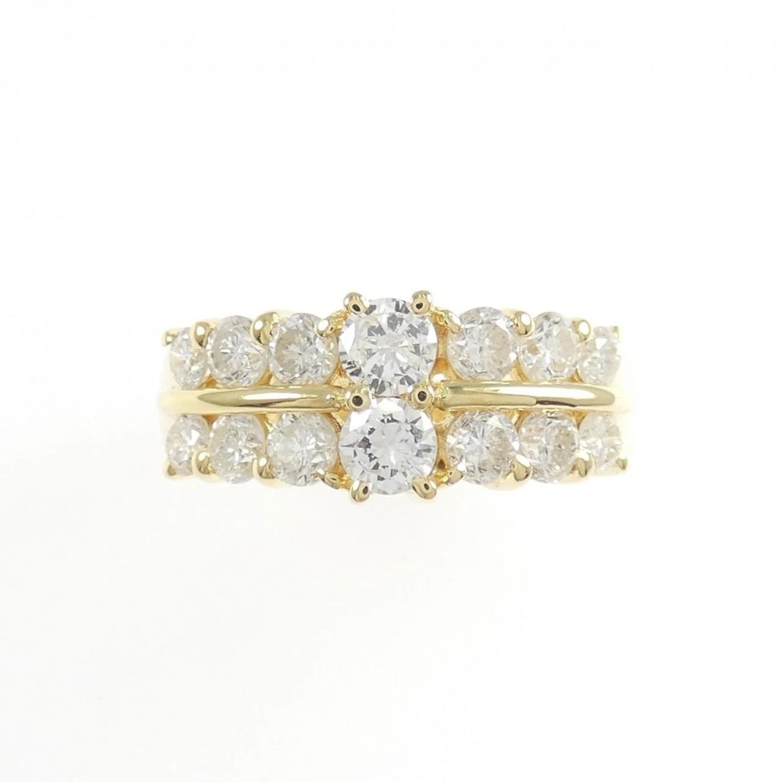 K18YG DIAMOND RING - 2