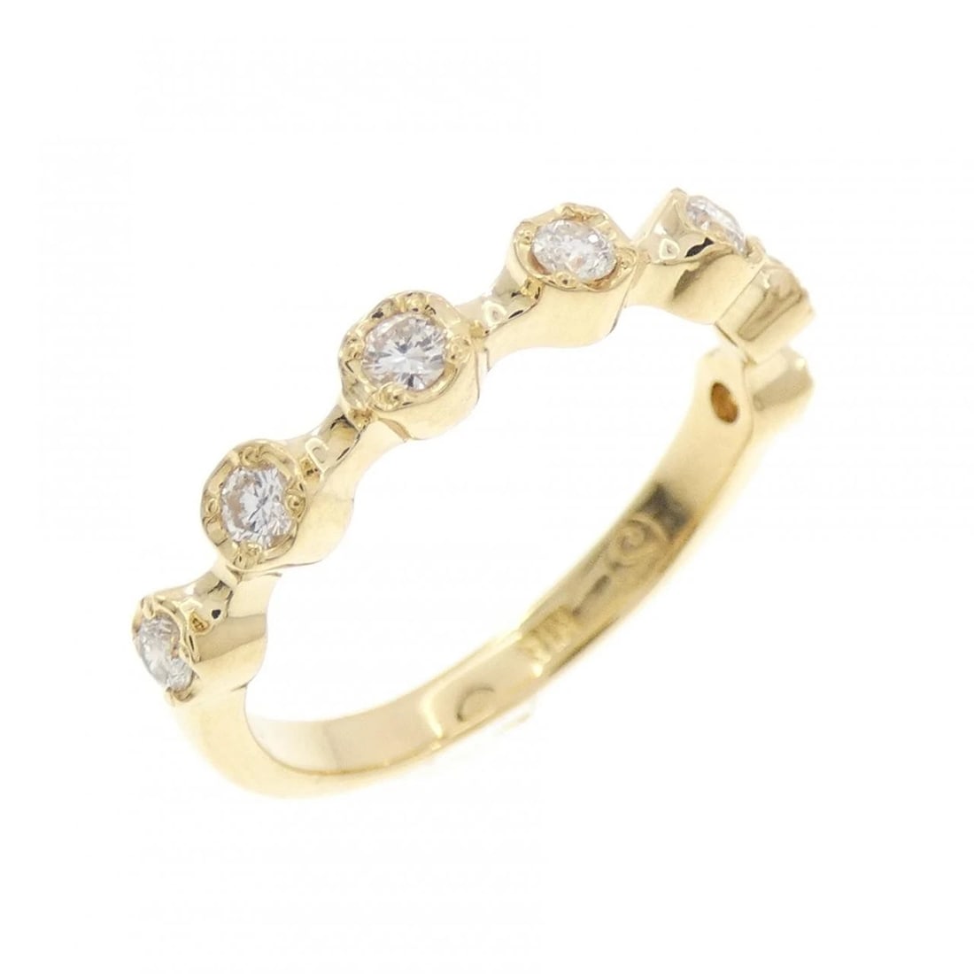 K18YG DIAMOND RING: K18YG Diamond Ring Brand: Unbranded Type/Style: Diamond Ring Material: K18 yellow gold, Main Stone Natural Color: yellow gold Size: US5 1/4 Accessories: None Accessories Notice: When purchasing