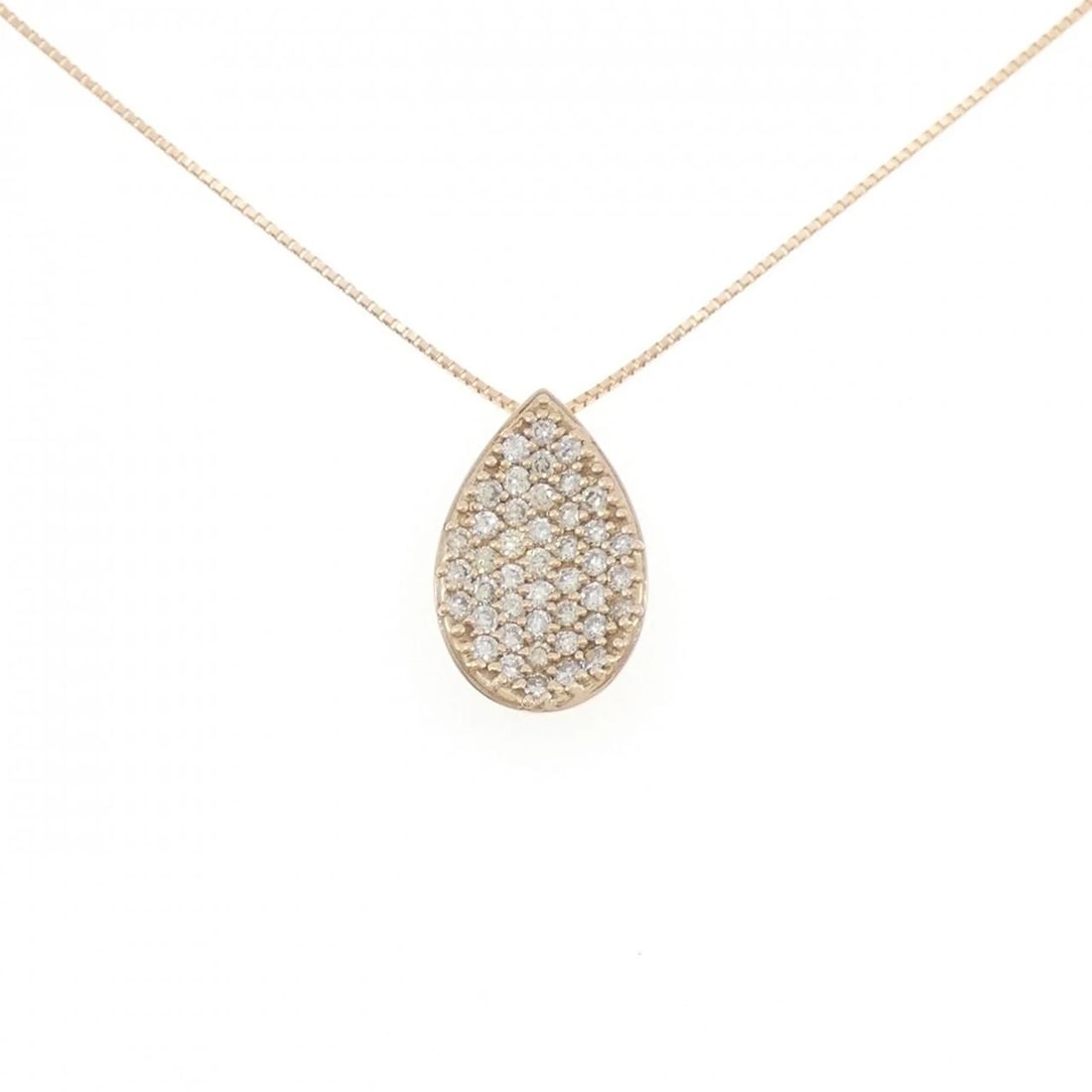 K18PG DIAMOND NECKLACE: K18PG Diamond Necklace Brand: Unbranded Type/Style: Diamond Necklace Material: K18 Pink Gold, Color: Pink Gold Size: Length: 45cm Pendant length approx. x width approx.: 16.6mmx10.5mm Chain maximum