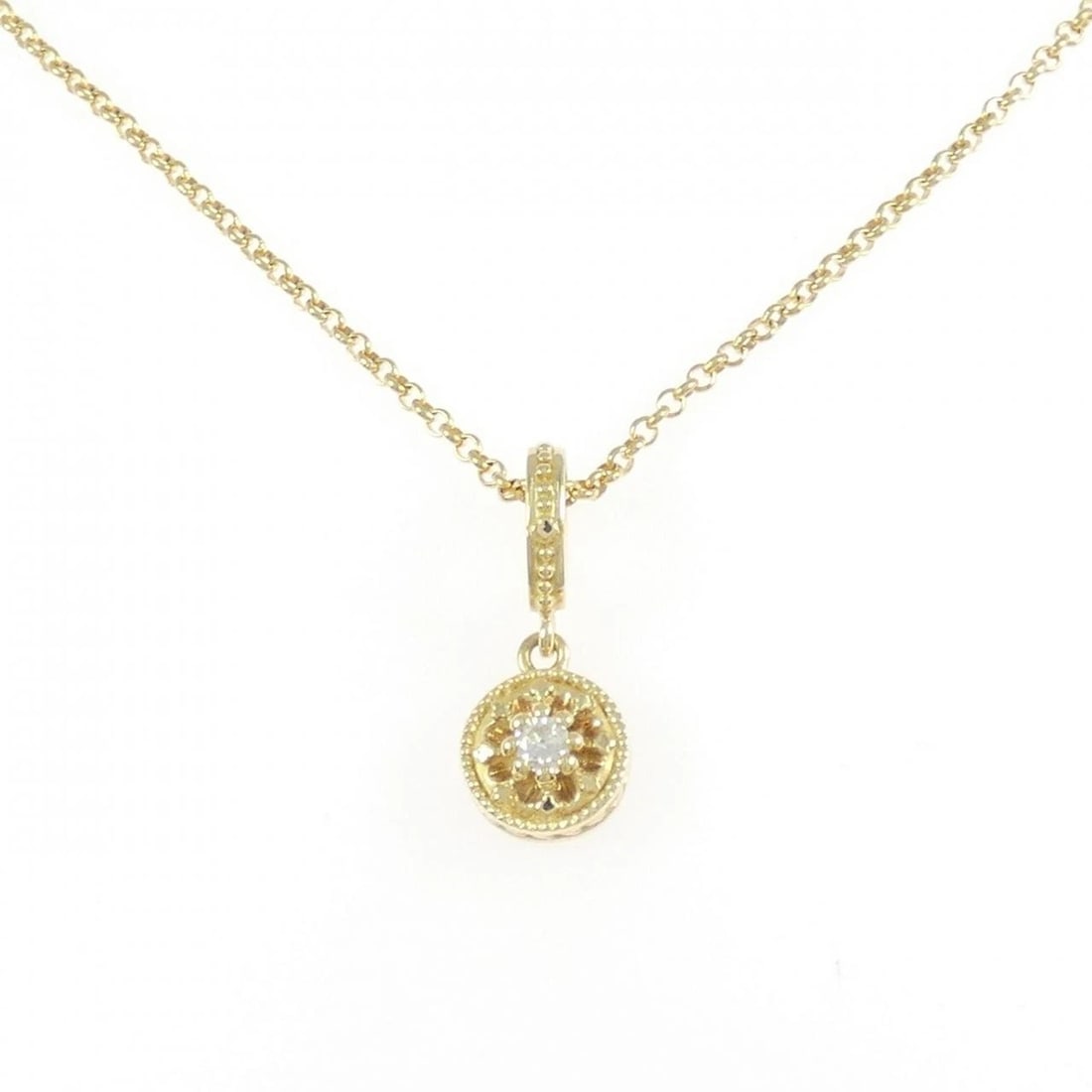 AAKER DIAMOND NECKLACE: Aaker Diamond Necklace Brand: AHKAH Type/Style: Aker Necklace Material: 18K yellow gold, Main Stone Natural Color: yellow gold Size: length 40cm Pendant length approx. x width approx.: 22.5mmx9.4mm