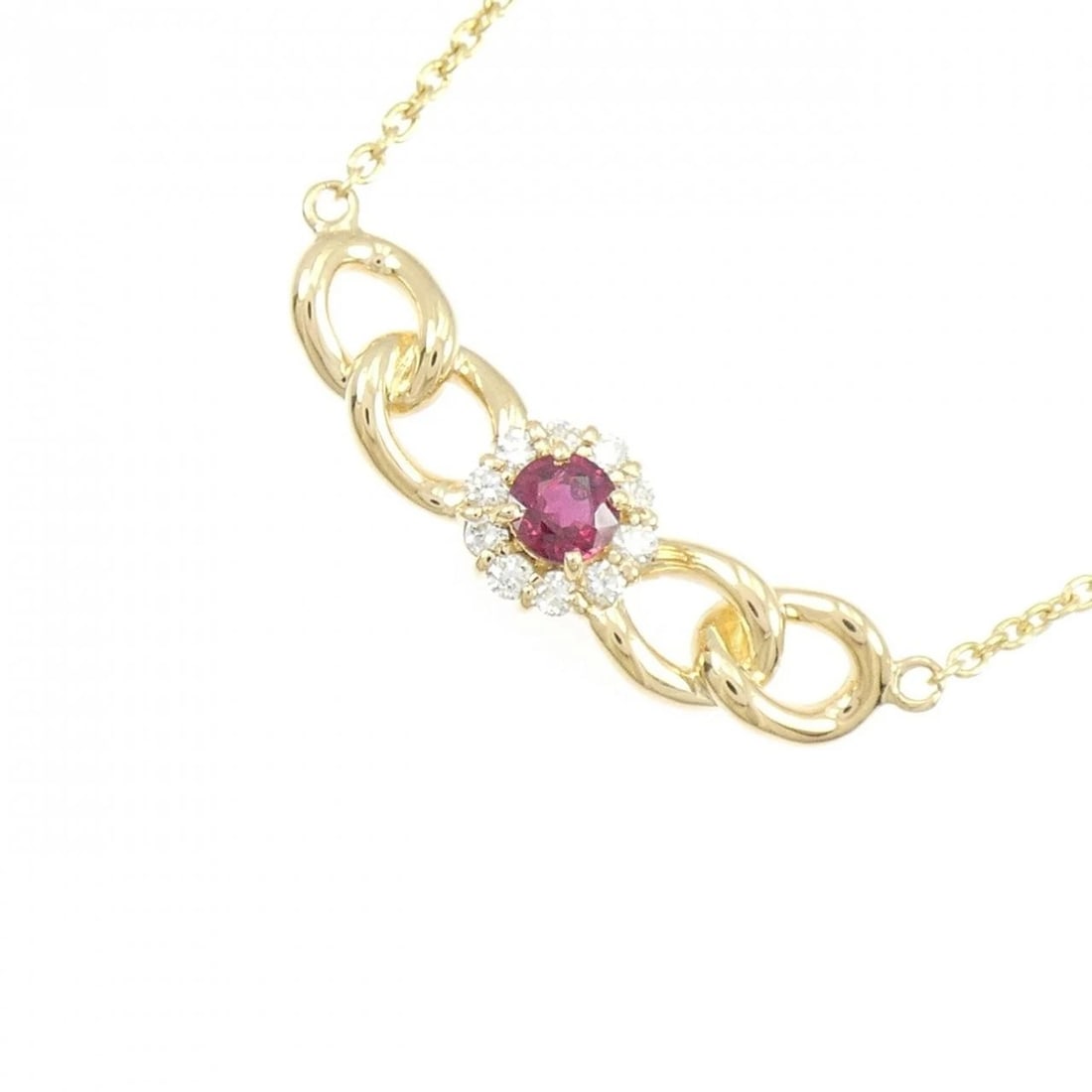 18K YELLOW GOLD RUBY NECKLACE - 3