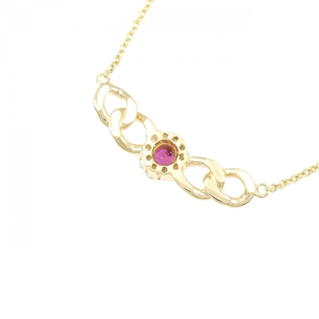 18K YELLOW GOLD RUBY NECKLACE - 4