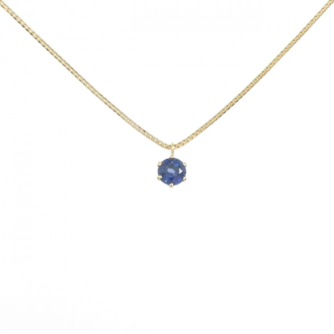 K18YG SAPPHIRE NECKLACE: K18YG Sapphire Necklace Brand: Unbranded Type/Style: Sapphire Necklace Material: K18 yellow gold, Main Stone Sapphire Color: yellow gold Size: length 45cm Pendant length approx. x width approx.:
