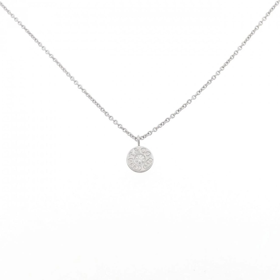 TIFFANY & CO. CIRCLE NECKLACE: TIFFANY & Co. Circle Necklace Brand: TIFFANY&Co. Type/Style: TIFFANY&Co. Necklace Material: 750 white gold, Main Stone Natural Color: white gold Size: length 41cm Diameteraround: 8.0mm Chain maximum