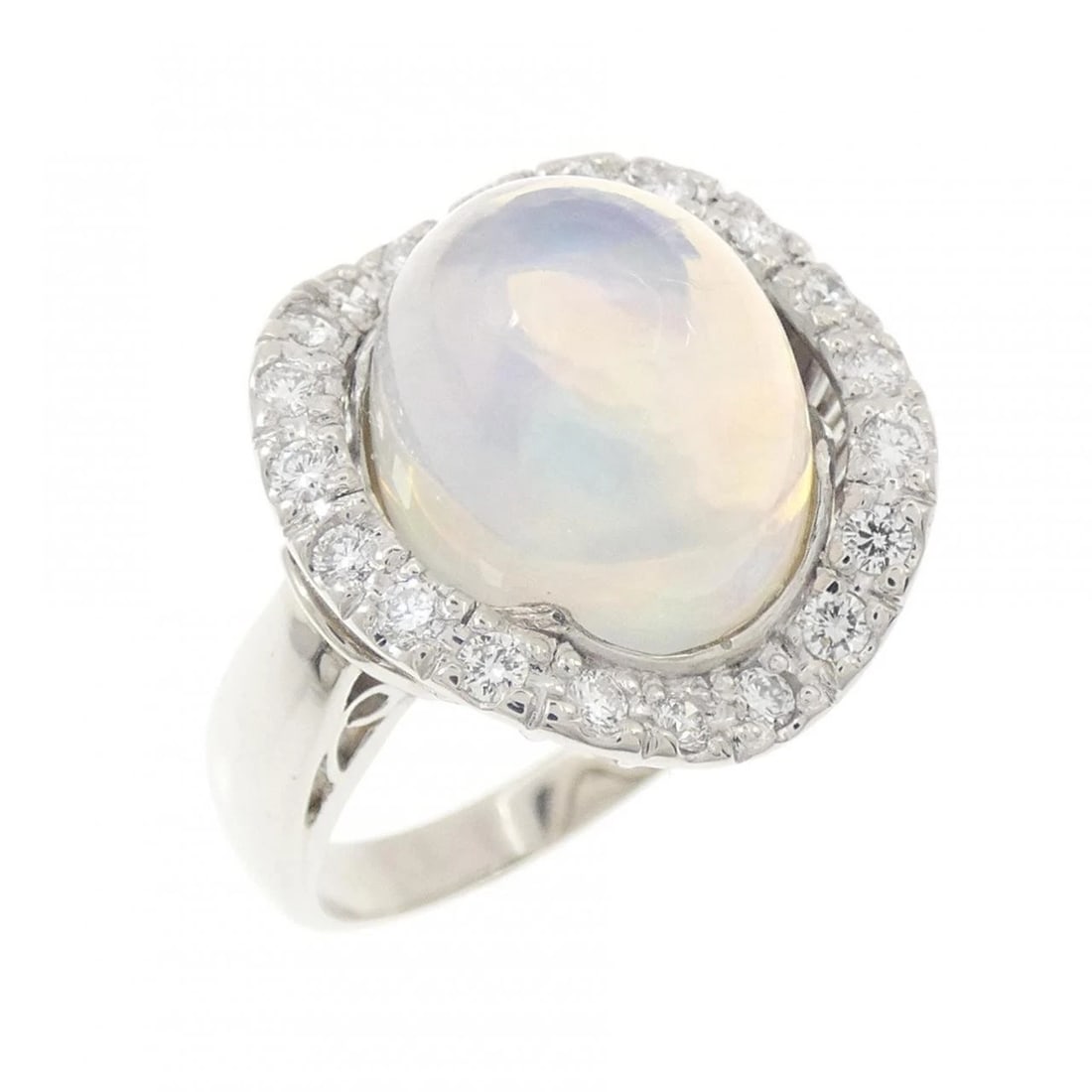 PT900 OPAL RING: PT900 Opal Ring Brand: Unbranded Type/Style: Opal Ring Material: Platinum900, Color: Platinum Size: US7 1/4 Accessories: None Accessories Notice: When purchasing pre-owned goods, please refer to the