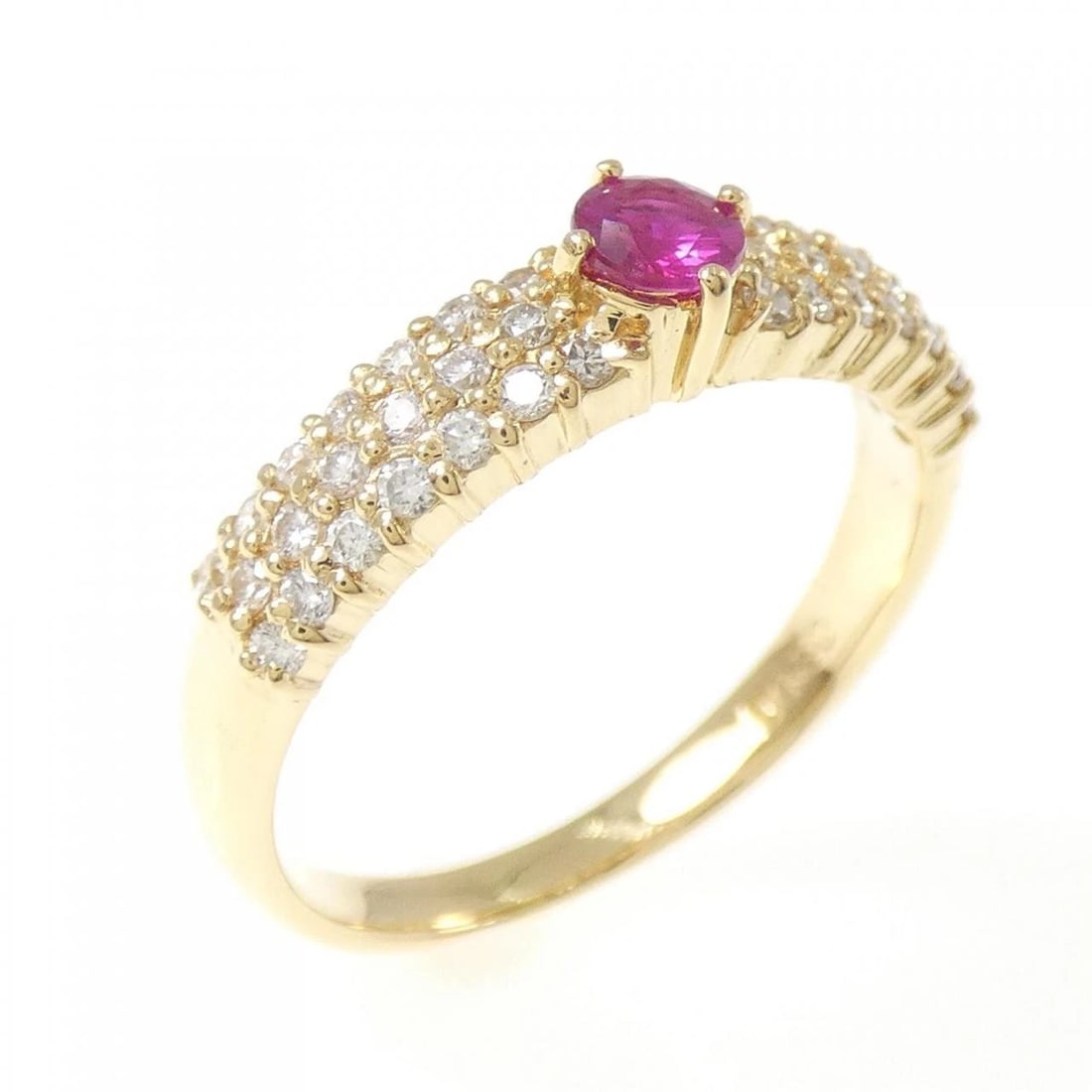 18K YELLOW GOLD RUBY RING (1 of 3)
