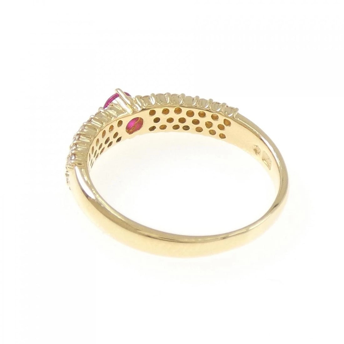 18K YELLOW GOLD RUBY RING - 3